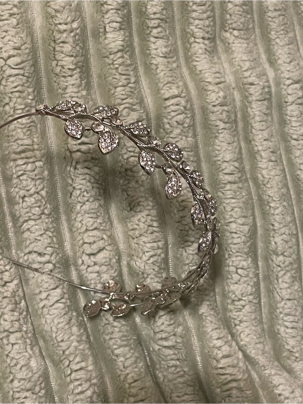 Silver Leaf Crystal Tiara - Elegant Women Accessories